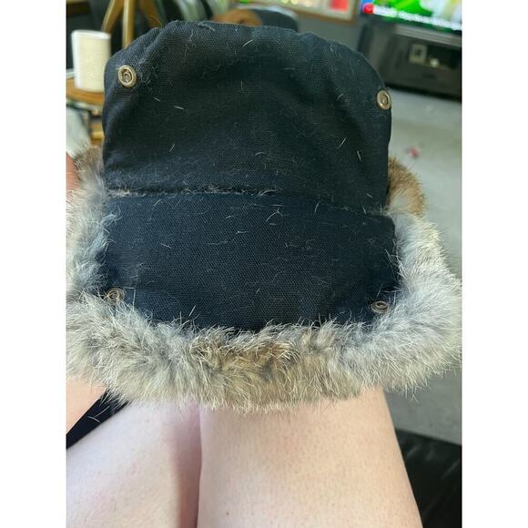 Mad Bomber Rabbit Fur Trimmed Trapper
Hiking Hunting Hat black Size L - Picture 4 of 11